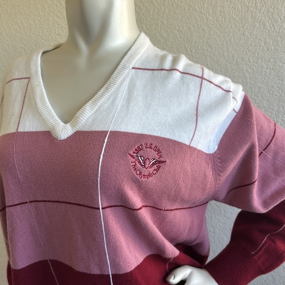 Vintage 70s 80s La Mode Golf Tennis Argyle Sweater Cashmerlon Size Large - Picture 2 of 7